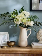 Laura Ashley Cream Twisted Handle Jug Vase - Image 1 of 5