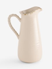 Laura Ashley Cream Twisted Handle Jug Vase - Image 5 of 5