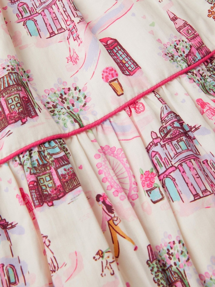 Monsoon Cream London Print Puff Sleeve Dress - Image 3 of 3 Monsoon Cream London Print Puff Sleeve Dress - Image 3 of 3