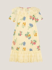 Monsoon Yellow Sasha Floral Broderie Dress - Image 4 of 5