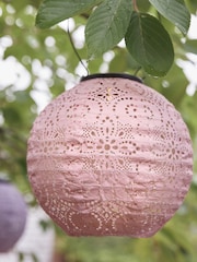 Lights4fun Set of 3 Multi Pastel Tyvek Lanterns - Image 4 of 6