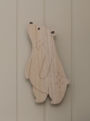Lights4fun Natural Bear Children's Wall Light with Infrared RC - Image 3 of 6