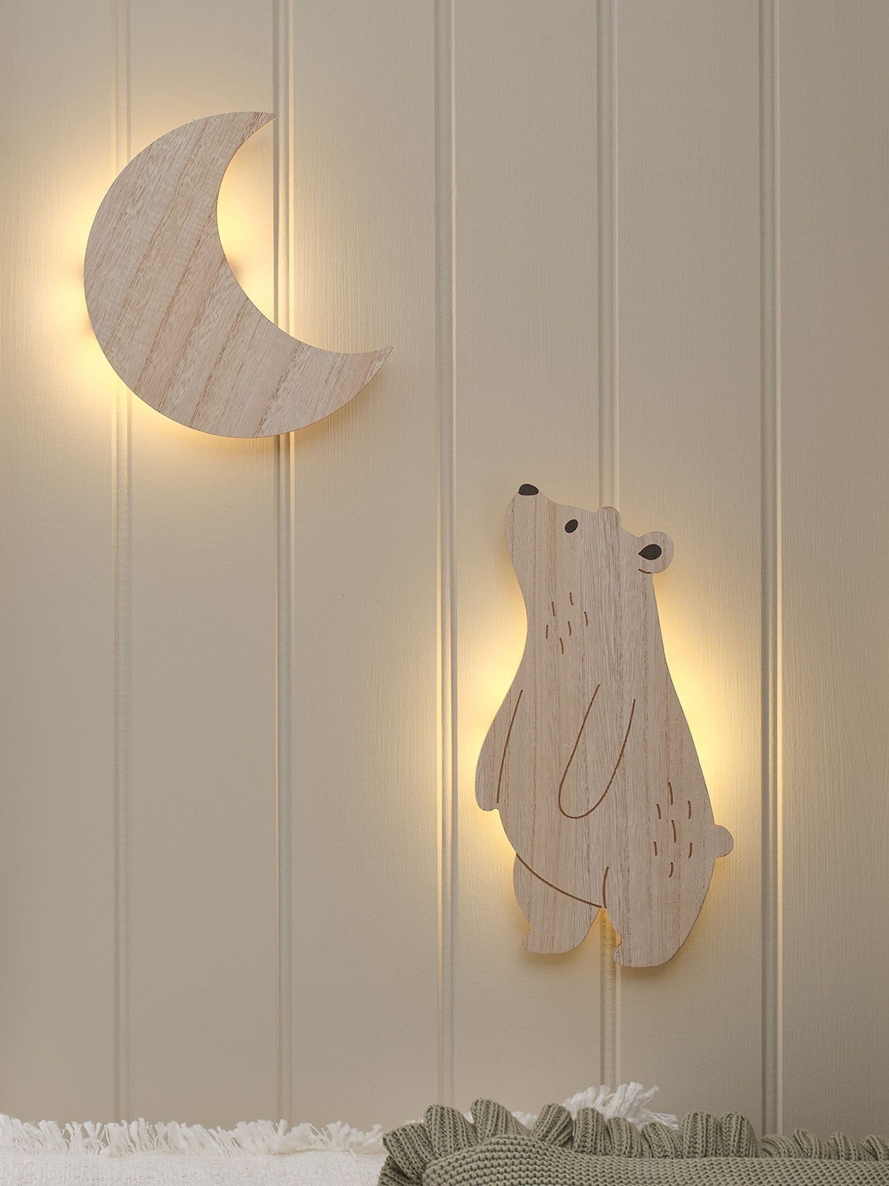 Buy Lights4fun Natural Moon Wall Light from the Next UK online shop