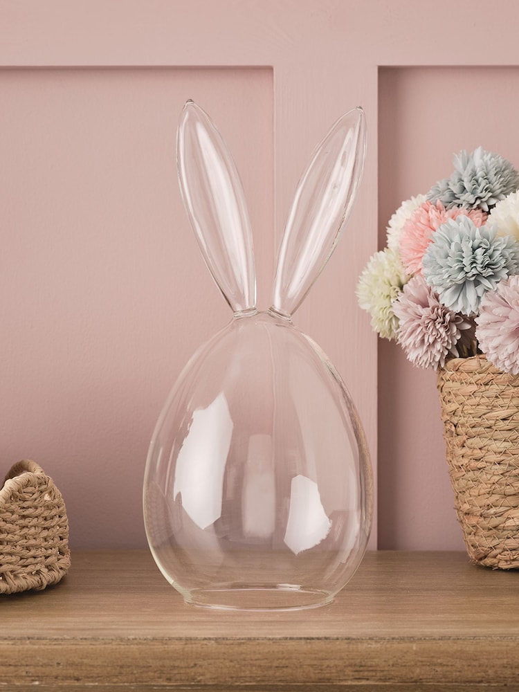 Lights4fun Clear Glass Bunny Dome Unlit - Image 1 of 3