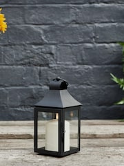Lights4fun Black 25cm Albury Garden Lantern with TruGlow Candle - Image 5 of 6