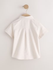 Ecru Character Short Sleeve Oxford Shirt (3mths-7yrs) - Image 2 of 4