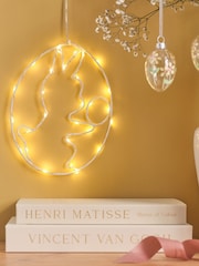 Lights4fun Clear Hanging Micro LED Easter Egg - Image 1 of 4