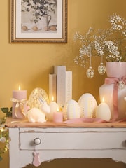 Lights4fun Set of 2 White Porcelain Bunnies - Image 3 of 6