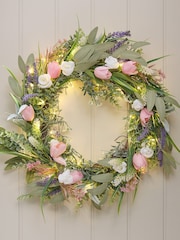 Lights4fun Tulip Wreath - Image 1 of 4