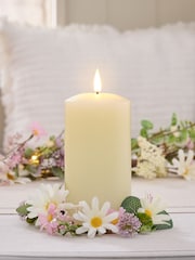 Lights4fun Green Pink White Single Daisy Candle Holder - Image 2 of 2
