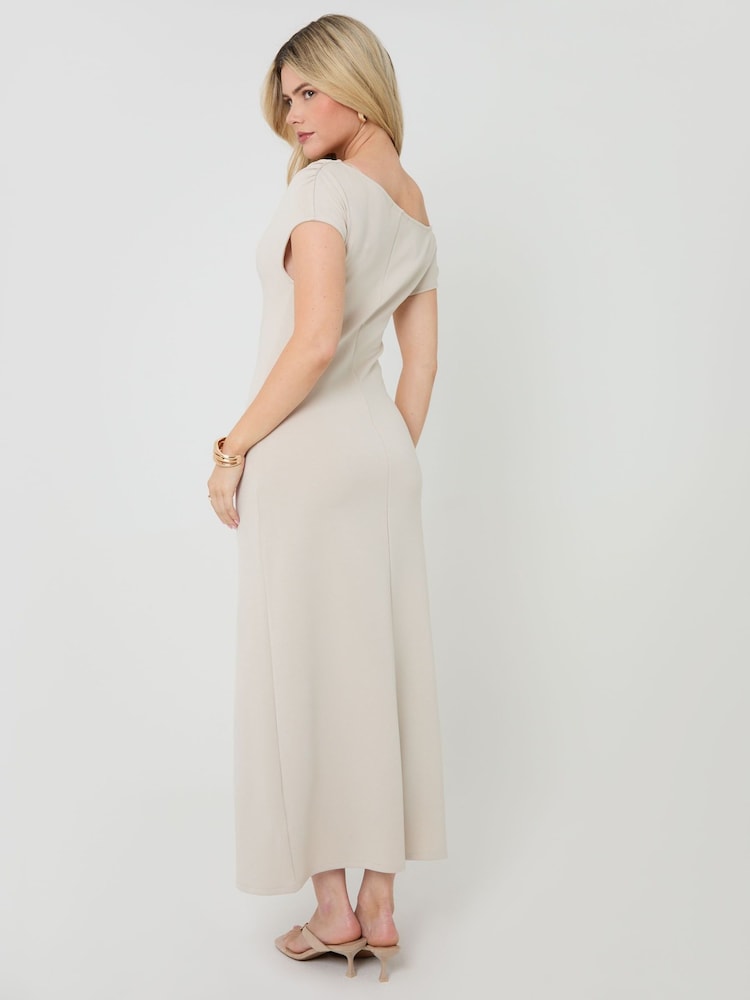 Threadbare Off Shoulder Draped Jersey Maxi Dress - 圖片 2/4