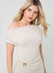 Threadbare Off Shoulder Draped Jersey Maxi Dress - 圖片 3/4