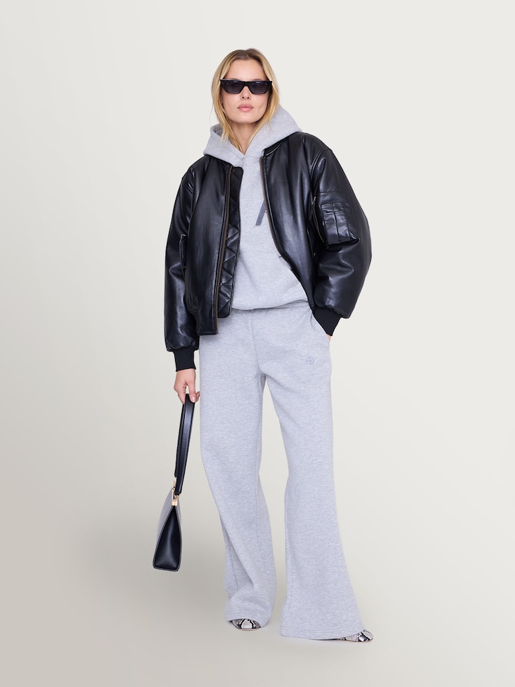 ANINE BING Grey Kacey Monogram Joggers - Image 1 of 4