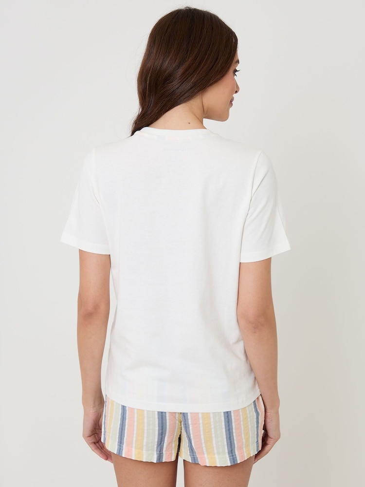 Threadbare Lemonade Graphic Print Short Cotton Pyjama Set - صورة 2 من 5