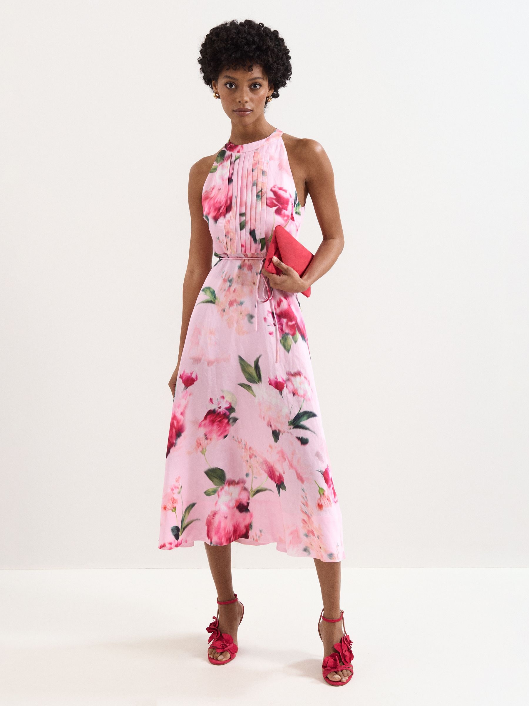 Phase Eight Women's Pink Bethany Midi Dress