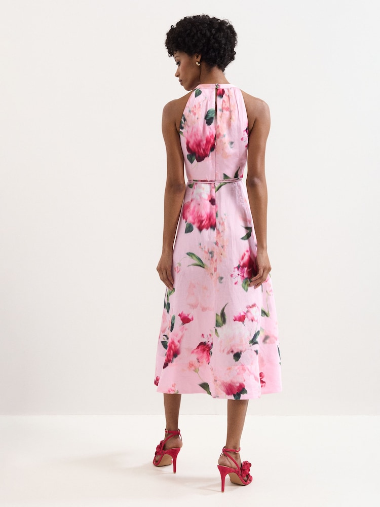Phase Eight Pink Bethany Midi Dress - Image 2 of 7 Phase Eight Pink Bethany Midi Dress - Image 2 of 7