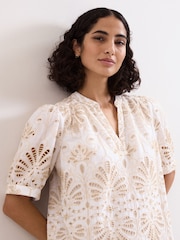 Phase Eight Natural Liliana Mini Dress - Image 4 of 7