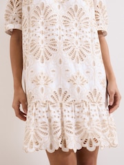 Phase Eight Natural Liliana Mini Dress - Image 6 of 7