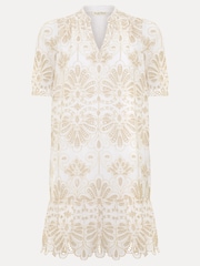 Phase Eight Natural Liliana Mini Dress - Image 7 of 7