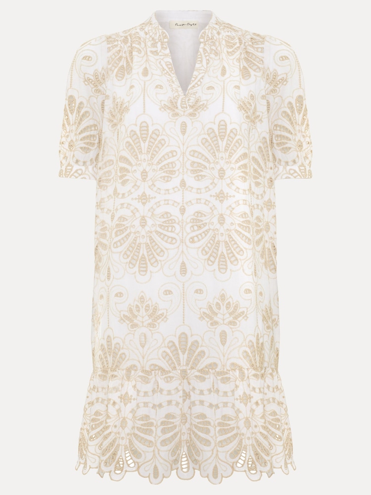 Phase Eight Natural Liliana Mini Dress - Image 7 of 7