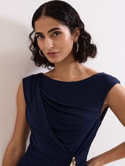 Phase Eight Navy Blue Donna Dress - Image 4 of 7