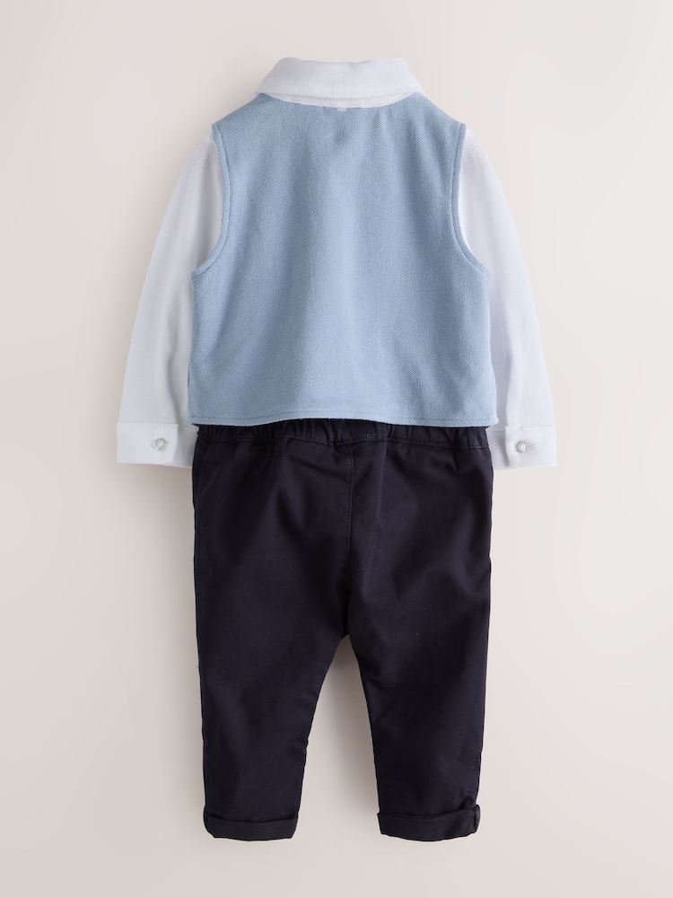 Baker by Ted Baker Blue Smart Mockable Waistcoat - Image 2 of 7 Baker by Ted Baker Blue Smart Mockable Waistcoat - Image 2 of 7