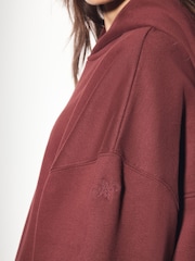 Burgundy Red Pullover Sports Hoodie - Image 5 of 6