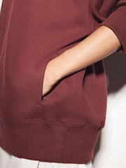 Burgundy Red Pullover Sports Hoodie - Image 6 of 6