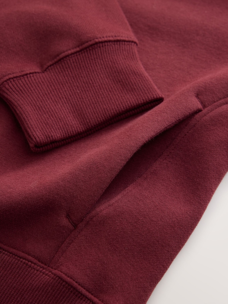 Bordowy - Pullover Sports Hoodie - Obraz 9 z 9