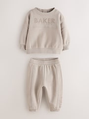 Baker by Ted Baker Stone Textured Sweatshirt and Joggers Set - Image 1 of 14