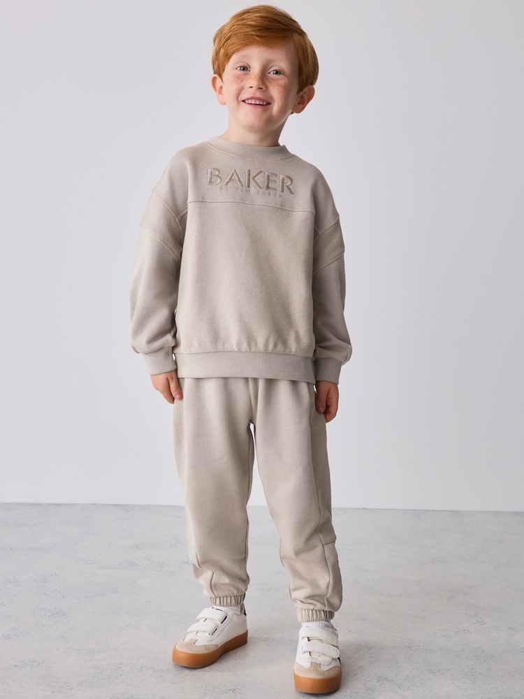 Baker by Ted Baker Stone Textured Sweatshirt and Joggers Set - Image 2 of 14 Baker by Ted Baker Stone Textured Sweatshirt and Joggers Set - Image 2 of 14