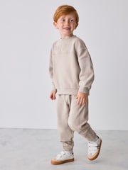 Baker by Ted Baker Stone Textured Sweatshirt and Joggers Set - Image 3 of 14