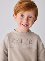 Baker by Ted Baker Stone Textured Sweatshirt and Joggers Set - Image 5 of 14
