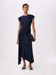 Φόρεμα με δαντέλα και σφυρίχτρες, ασύμμετρο - Εικόνα 1 από 4