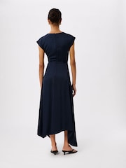 Φόρεμα με δαντέλα και σφυρίχτρες, ασύμμετρο - Εικόνα 3 από 4