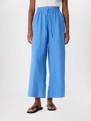 Whistles Elasticated Linen Crop Trousers - Imagen 2 de 5