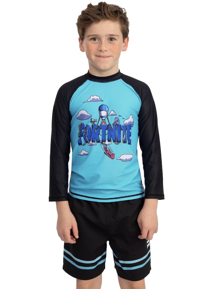Character Fortnite Long Sleeve Rash Guard And Swim Shorts Set - Bild 2 von 11