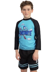 Character Fortnite Long Sleeve Rash Guard And Swim Shorts Set - Bild 6 von 11