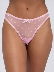 Boux Avenue Bella Spot Mesh Thongs 3 Pack - Imagen 2 de 6