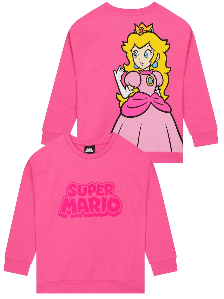 Character Pink Super Mario Princess Peach Sweatshirt - Image 1 of 11