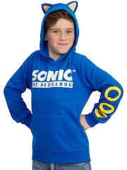 Character Blue Sonic The Hedgehog Hoodie With 3D Features - Image 12 of 12