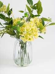 Scottish Everlastings Ltd Green Faux Hydrangeas in Glass Vase - Image 2 of 3