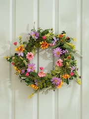 Scottish Everlastings Ltd Pink Mixed Brights Wreath - Image 1 of 3