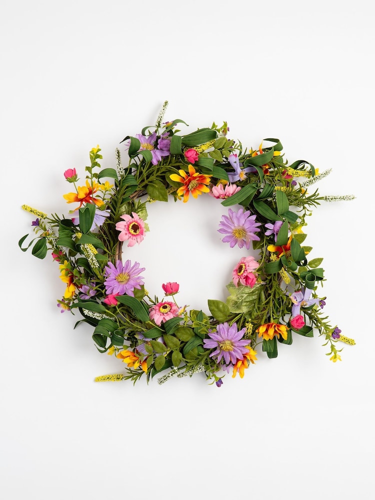 Scottish Everlastings Ltd Pink Mixed Brights Wreath - Image 3 of 3