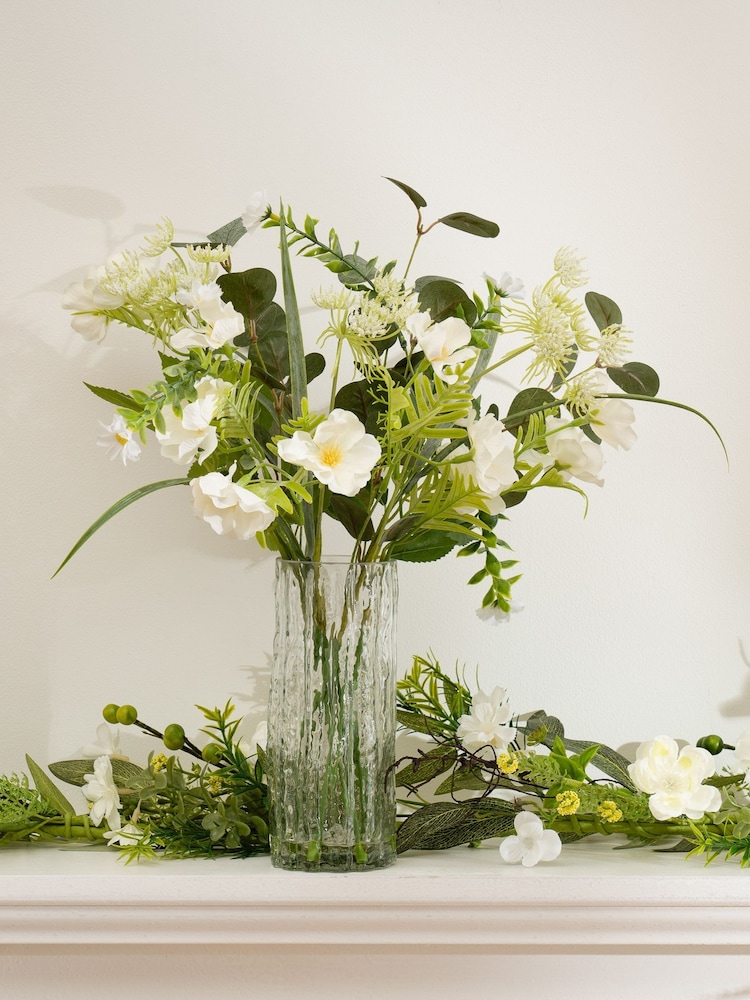 Scottish Everlastings Ltd White Floral & Eucalyptus Arrangement - Image 1 of 3 Scottish Everlastings Ltd White Floral & Eucalyptus Arrangement - Image 1 of 3