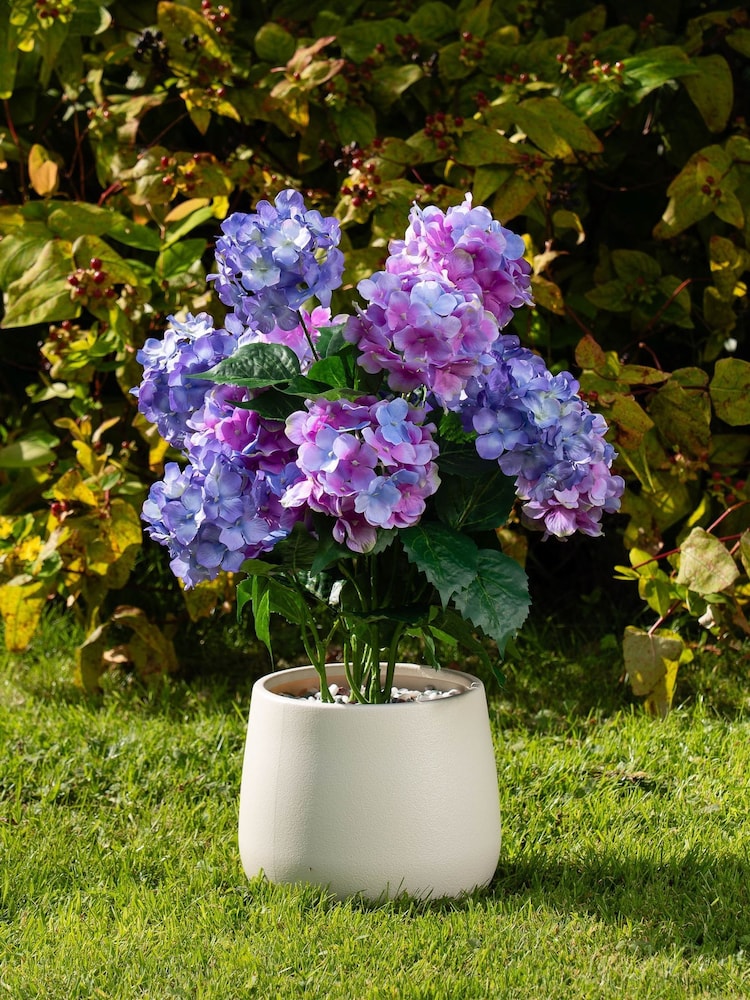 Scottish Everlastings Ltd Pink Outdoor Faux Hydrangea Planter - Image 1 of 3 Scottish Everlastings Ltd Pink Outdoor Faux Hydrangea Planter - Image 1 of 3