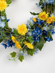 Scottish Everlastings Ltd Blue Floral Wreath - Image 2 of 3