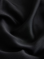 Black Satin Short Sleeve Twist Front Midi Dress - Image 3 of 7