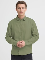Blend Green Bobby Long Sleeve Linen Shirt - Image 1 of 8