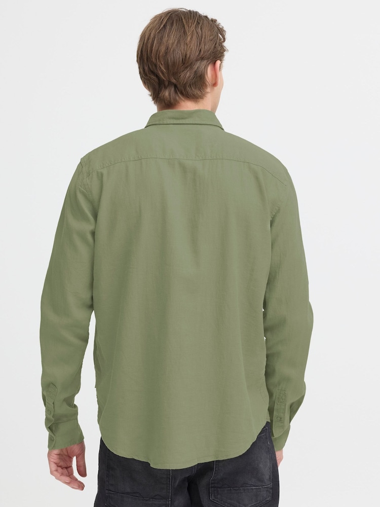 Blend Green Bobby Long Sleeve Linen Shirt - Image 2 of 8
